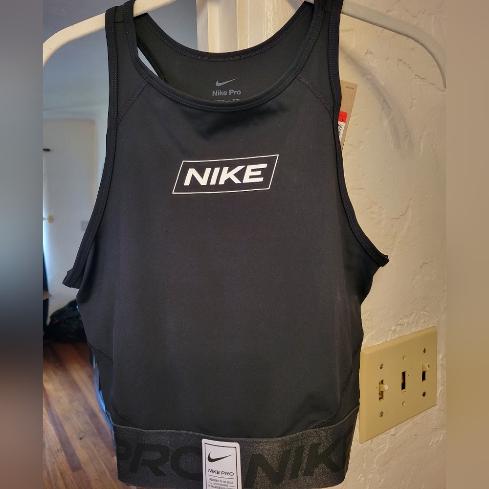 Nike Sportwear Dri-Fit Tape Band Crop Top in black